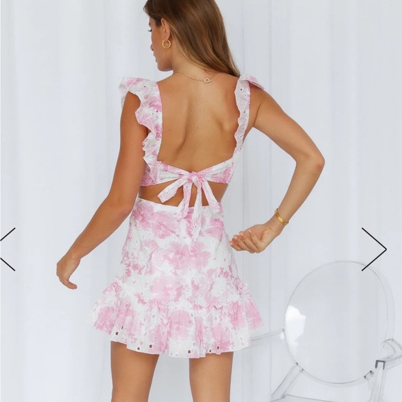 Hello Molly Message in a bottle dress in pink - Picture 2 of 4